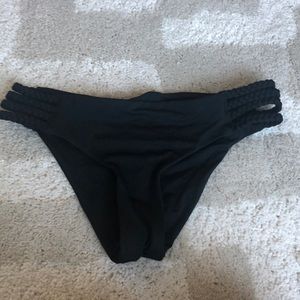 Roxy Cheeky Black Swim Bottoms